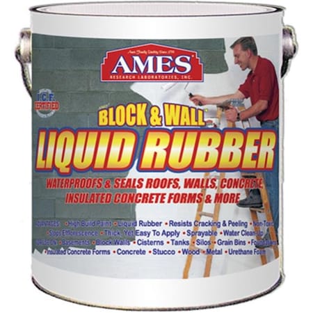 Ames Research Laboratories Ames Research Laboratories BWRF1 Water Base Block & Wall Liquid Rubber Coating - Gallon; White; Pack Of 4 154921